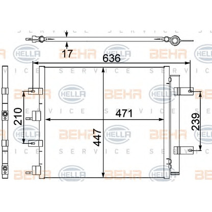 Foto Condensatore, Climatizzatore HELLA 8FC351304181