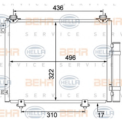 Photo Condenser, air conditioning HELLA 8FC351304221