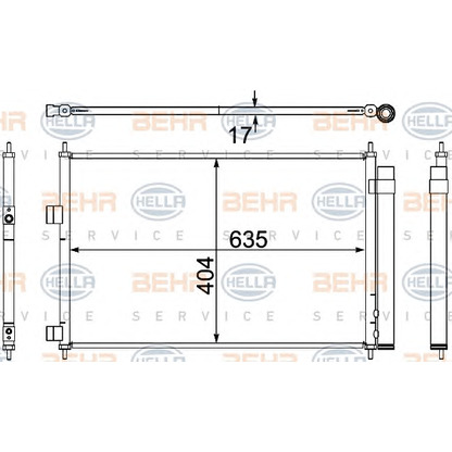 Foto Condensatore, Climatizzatore HELLA 8FC351304341