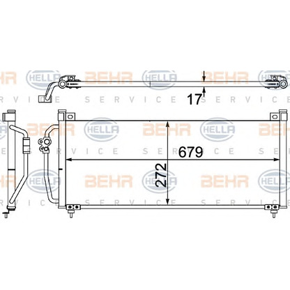 Фото Конденсатор, кондиционер HELLA 8FC351304381