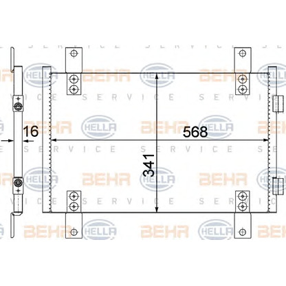 Фото Конденсатор, кондиционер HELLA 8FC351305551