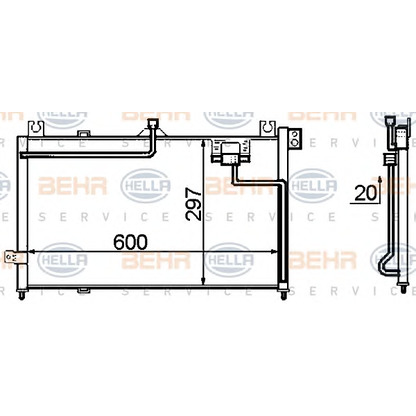 Foto Condensatore, Climatizzatore HELLA 8FC351306121