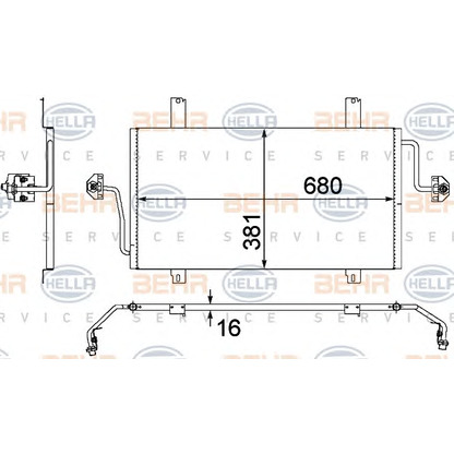 Фото Конденсатор, кондиционер HELLA 8FC351306531