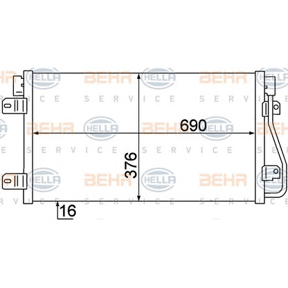 Photo Condenser, air conditioning HELLA 8FC351306641