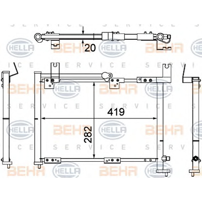 Фото Конденсатор, кондиционер HELLA 8FC351307061