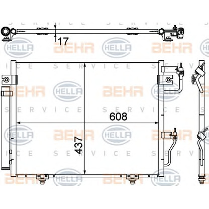 Фото Конденсатор, кондиционер HELLA 8FC351307371