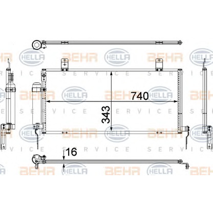 Foto Condensatore, Climatizzatore HELLA 8FC351307731