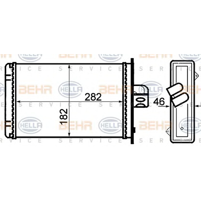 Photo Heat Exchanger, interior heating HELLA 8FH351308101