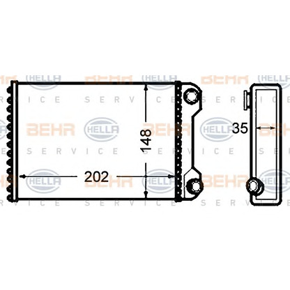 Foto Radiador de calefacción HELLA 8FH351308241