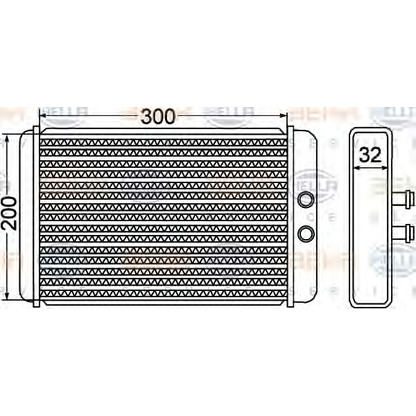 Photo Heat Exchanger, interior heating HELLA 8FH351308261