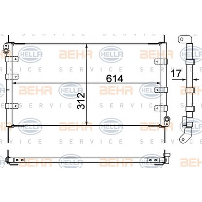 Photo Condenser, air conditioning HELLA 8FC351310341