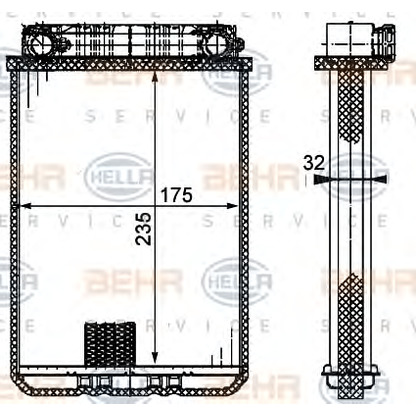 Photo Heat Exchanger, interior heating HELLA 8FH351311181