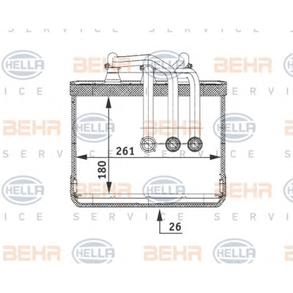 Foto Scambiatore calore, Riscaldamento abitacolo HELLA 8FH351311211