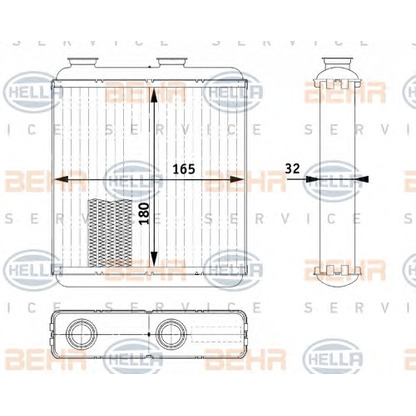 Photo Heat Exchanger, interior heating HELLA 8FH351311231