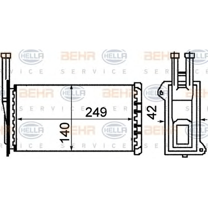 Foto Radiador de calefacción HELLA 8FH351311571