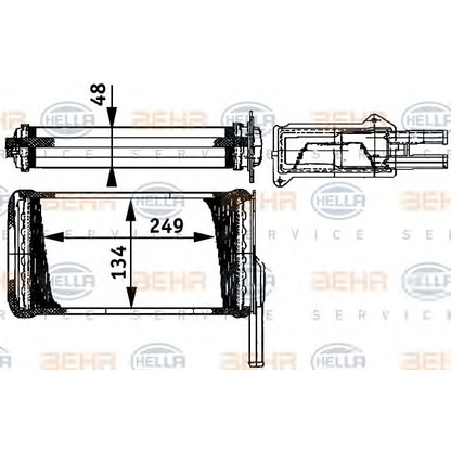 Photo Heat Exchanger, interior heating HELLA 8FH351311581