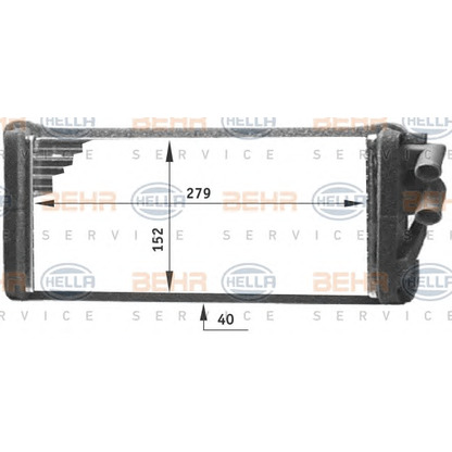 Photo Heat Exchanger, interior heating HELLA 8FH351311621