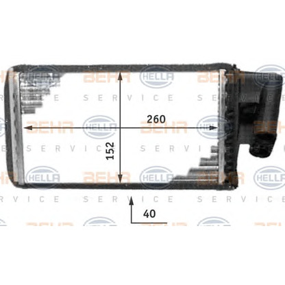 Foto Radiador de calefacción HELLA 8FH351311701