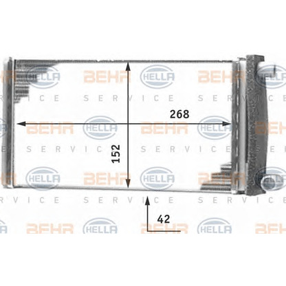 Foto Scambiatore calore, Riscaldamento abitacolo HELLA 8FH351312251