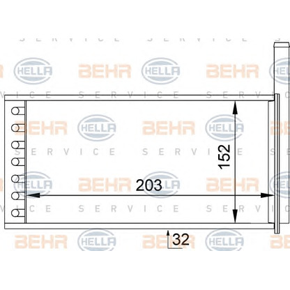 Фото Теплообменник, отопление салона HELLA 8FH351313231