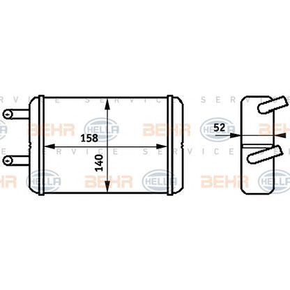 Foto Scambiatore calore, Riscaldamento abitacolo HELLA 8FH351313331