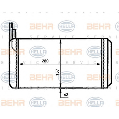 Foto Scambiatore calore, Riscaldamento abitacolo HELLA 8FH351313361