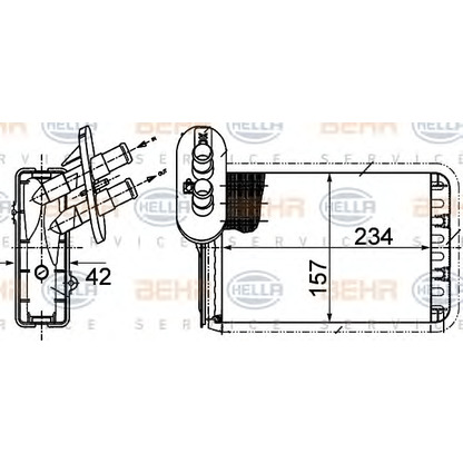 Photo Heat Exchanger, interior heating HELLA 8FH351313451