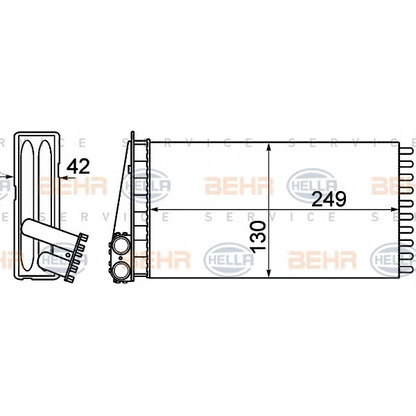 Foto Wärmetauscher, Innenraumheizung HELLA 8FH351315461