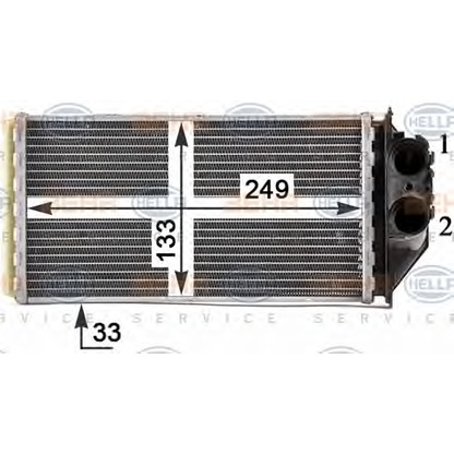 Foto Scambiatore calore, Riscaldamento abitacolo HELLA 8FH351315471