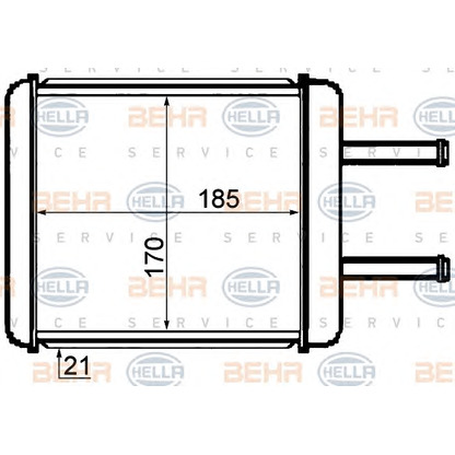 Photo Heat Exchanger, interior heating HELLA 8FH351315741