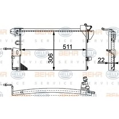 Foto Condensatore, Climatizzatore HELLA 8FC351317311