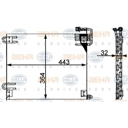 Фото Конденсатор, кондиционер HELLA 8FC351317371