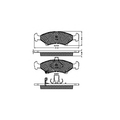 Photo Brake Pad Set, disc brake SPIDAN 32709