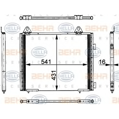 Photo Condenser, air conditioning HELLA 8FC351317741