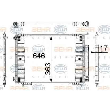 Фото Конденсатор, кондиционер HELLA 8FC351318061