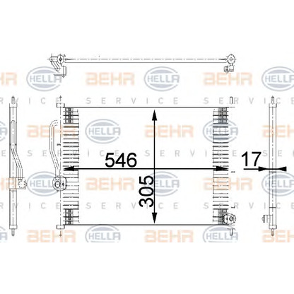 Фото Конденсатор, кондиционер HELLA 8FC351318081