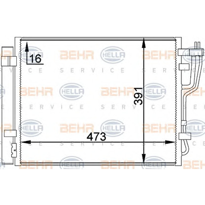 Фото Конденсатор, кондиционер HELLA 8FC351318451