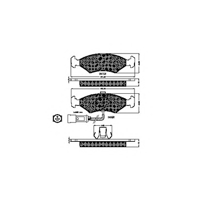 Photo Kit de plaquettes de frein, frein à disque SPIDAN 32723