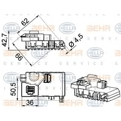 Foto Regulador, ventilador habitáculo HELLA 5HL351321611