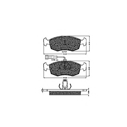 Photo Brake Pad Set, disc brake SPIDAN 32760