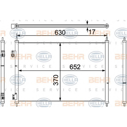 Фото Конденсатор, кондиционер HELLA 8FC351330401