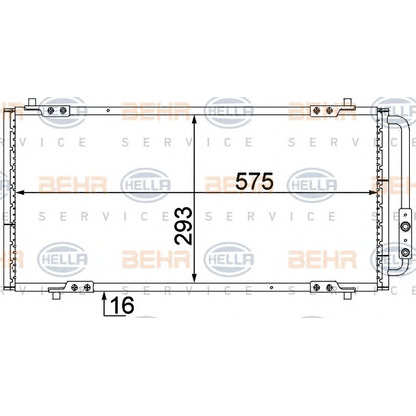 Фото Конденсатор, кондиционер HELLA 8FC351330461