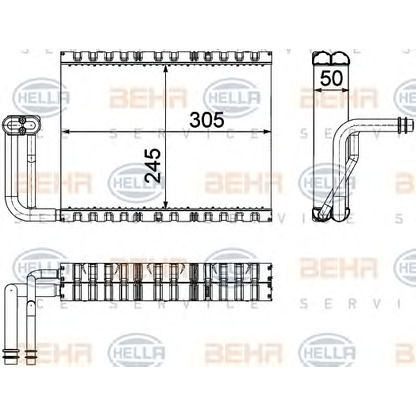 Photo Evaporator, air conditioning HELLA 8FV351330661