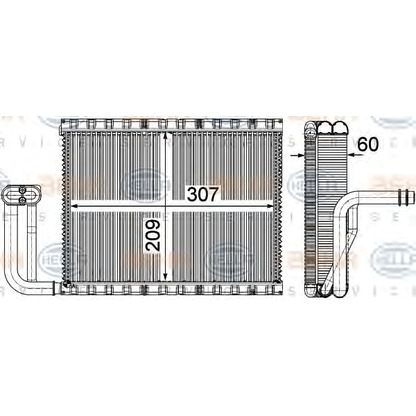 Photo Evaporator, air conditioning HELLA 8FV351331111