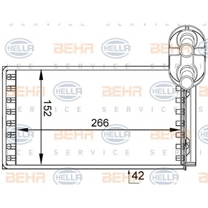 Photo Radiator, engine cooling HELLA 8FH351333051