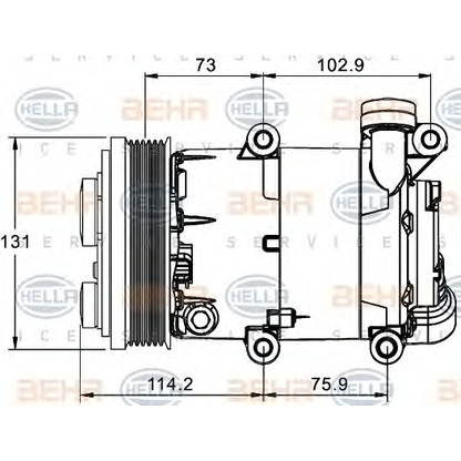 Фото Компрессор, кондиционер HELLA 8FK351334031