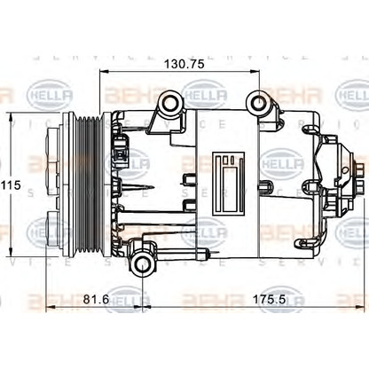 Foto Compressore, Climatizzatore HELLA 8FK351334051