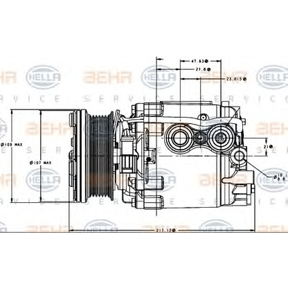 Фото Компрессор, кондиционер HELLA 8FK351334111