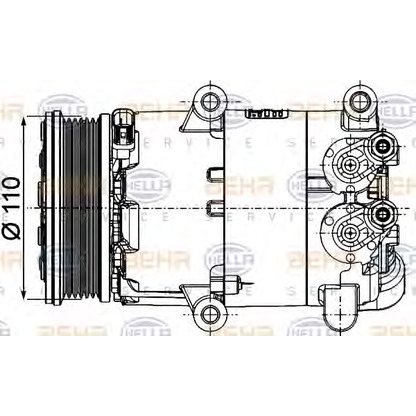 Foto Kompressor, Klimaanlage HELLA 8FK351334371