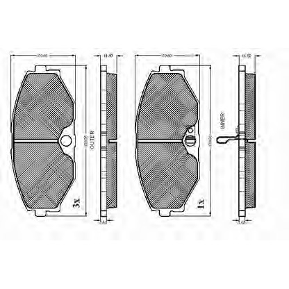 Photo Brake Pad Set, disc brake SPIDAN 32814